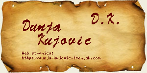 Dunja Kujović vizit kartica